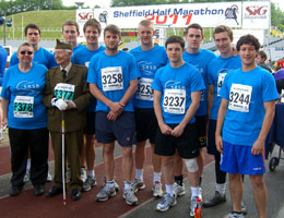 Photograph of runners in 2011 Sheffield Half Marathon and Fun Run