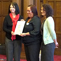 Photograph of Cairn Home staff receiving award