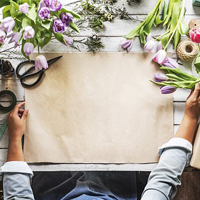 Photo of a flower arranger