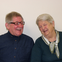 Photograph of Jean and Peter at an SRSB social evening