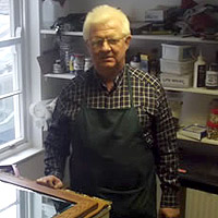 Photograph of Graham in his studio