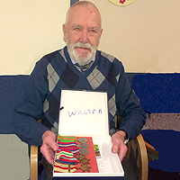 Photograph of Walter with his medals