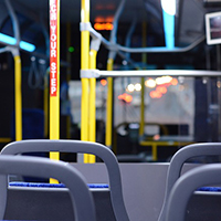 Photo of some seats on a bus