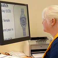 Photograph of client using computer