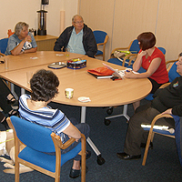 Photograph of clients at our Book Club