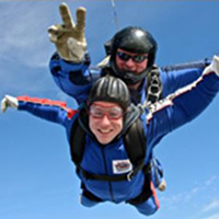 Photogrpah of Steve doing the skydive