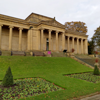 Photo of the Weston park Museum with the park in front