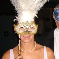 Photograph of a guest at SRSB Masquerade Ball in 2011