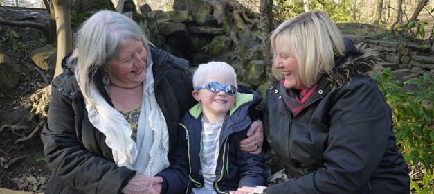 One of SRSB’s visually impaired young clients who attended our Little Sparklers Playgroup