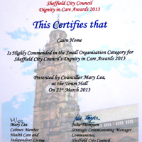 Cairn Home Wins Dignity Award