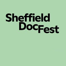 Logo for DocFest that says Sheffield DocFest