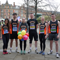 Photo of  a group of SRSB runners at a previous half marathon