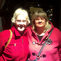 Jane and Sarah at one of the the Pub Quizzes