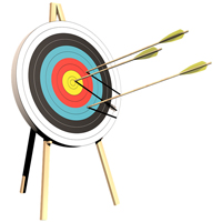 Illustration of a traget with arrows in it