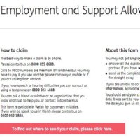 Image of Employment Support Allowance application form