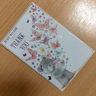 Photo of thank you card