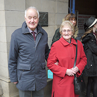 Photo of Graham with his wife at the Town Hall