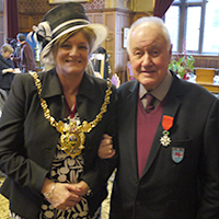 Photo of graham with the Lord Mayor of Sheffield in 2017