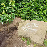 Photo of one of the sculptures at the garden