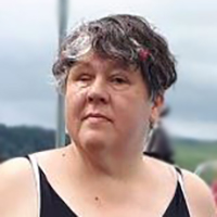 Photo of Kathryn at outdoor swimming baths