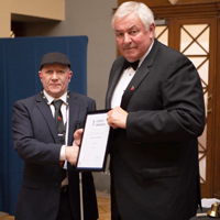 Photo of Martin receiving award
