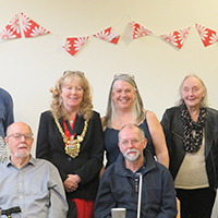 Anne with our Creative Writing Group at their Off the Shelf event