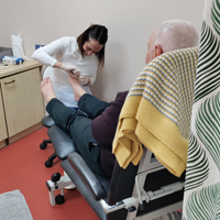 Photo of someone having their feet done in the Health and Beauty Room