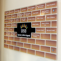 Photograph of SRSBs sponsor a brick panel