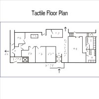 Photograph of tactile floorplan