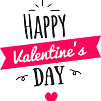 Illustration that says Hppy Valentines Day