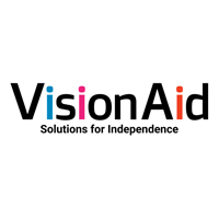 Vision Aid logo saying Vision Aid, solutions for independence