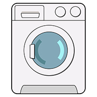 Illustration of a washing machine